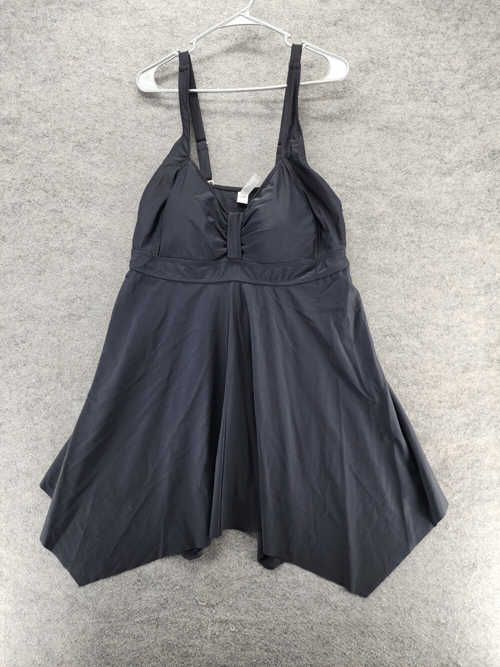 Daci Swim Dress Womens 20W Black Swimwear Long Tankini